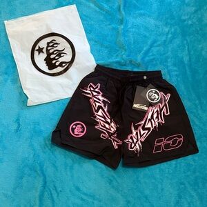 Hellstar Black and Pink Men's Athletic Shorts